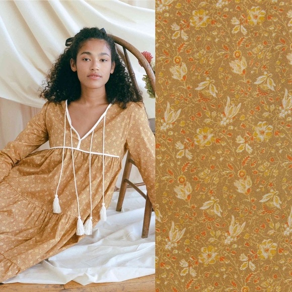 Christy Dawn The Paloma Dress in Biscotti Cosmos Floral Size Small - Picture 3 of 14